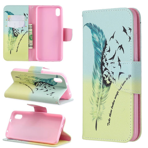 Printing Style PU Leather Flip Stand Phone Case for Xiaomi Redmi 7A