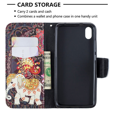 Pattern Printing Leather Wallet Stand Case for Xiaomi Redmi 7A