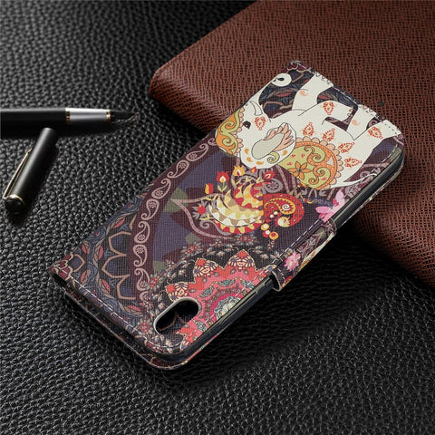 Pattern Printing Leather Wallet Stand Case for Xiaomi Redmi 7A