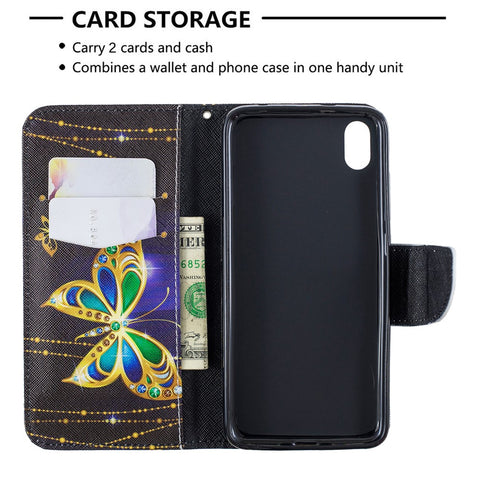 Pattern Printing Leather Wallet Case for Xiaomi Redmi 7A