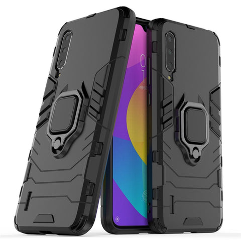 Cool Guard Ring Holder Kickstand Plastic TPU Combo Case for Xiaomi Mi 9 Lite/ Mi CC9/ Mi CC9 Meitu Edition
