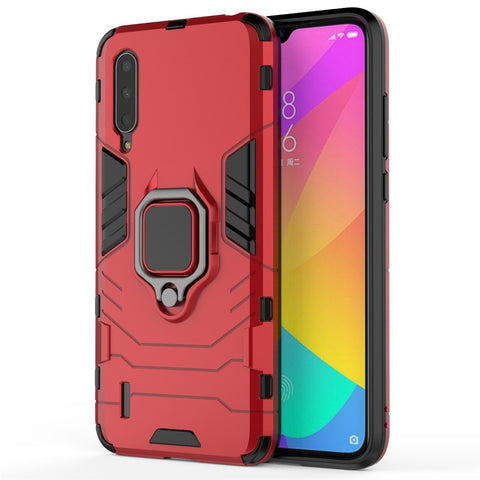 Cool Guard Ring Holder Kickstand Plastic TPU Combo Case for Xiaomi Mi 9 Lite/ Mi CC9/ Mi CC9 Meitu Edition