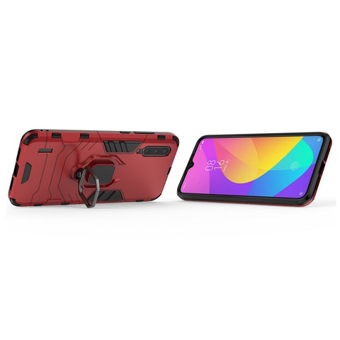 Cool Guard Ring Holder Kickstand Plastic TPU Combo Case for Xiaomi Mi 9 Lite/ Mi CC9/ Mi CC9 Meitu Edition