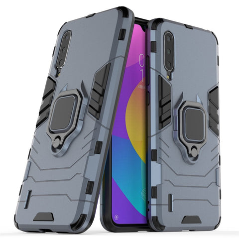 Cool Guard Ring Holder Kickstand Plastic TPU Combo Case for Xiaomi Mi 9 Lite/ Mi CC9/ Mi CC9 Meitu Edition