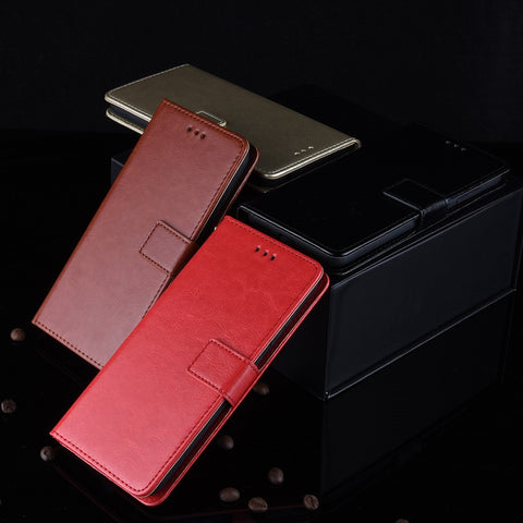 Crazy Horse Texture Wallet Leather Flip Case with Hand Strap Phone Casing for Xiaomi Mi CC9 / Mi CC9 Meitu Edition/ Mi 9 Lite