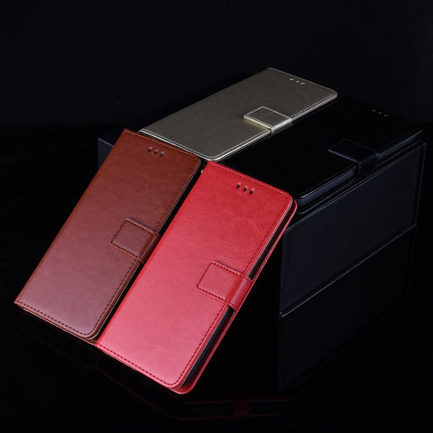 Crazy Horse Texture Wallet Leather Flip Case with Hand Strap Phone Casing for Xiaomi Mi CC9 / Mi CC9 Meitu Edition/ Mi 9 Lite