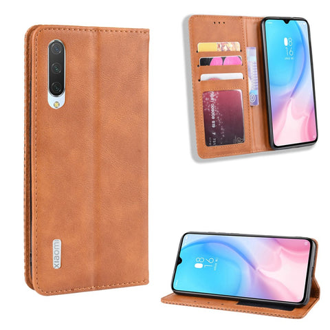 Vintage Style Leather Wallet Stand Case for Xiaomi Mi A3 / Mi CC9e