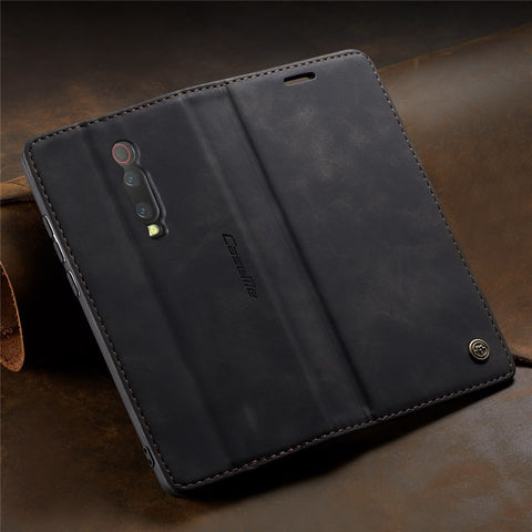 CASEME 013 Series Auto-absorbed Wallet Stand PU Leather Phone Cover for Xiaomi Redmi K20 Pro/Redmi K20/Mi 9T/Mi 9T Pro