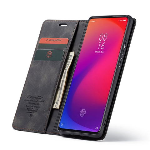 CASEME 013 Series Auto-absorbed Wallet Stand PU Leather Phone Cover for Xiaomi Redmi K20 Pro/Redmi K20/Mi 9T/Mi 9T Pro