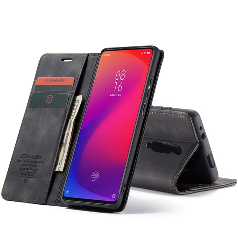 CASEME 013 Series Auto-absorbed Wallet Stand PU Leather Phone Cover for Xiaomi Redmi K20 Pro/Redmi K20/Mi 9T/Mi 9T Pro