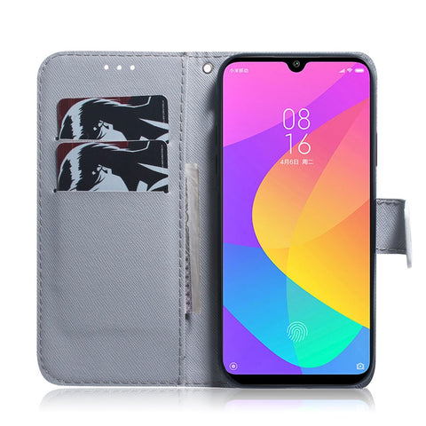 Printing Skin Leather Phone Shell Case for Xiaomi Mi CC9e / Mi A3