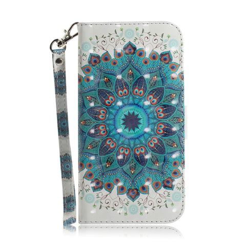 Light Spot Decor Pattern Printing Wallet Stand Leather Protective Phone Case Cover for Xiaomi Mi CC9e / Mi A3