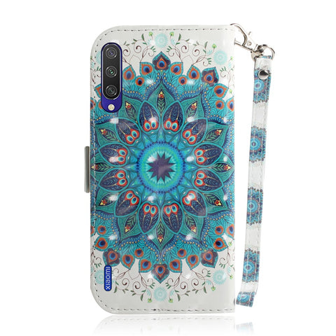 Light Spot Decor Pattern Printing Wallet Stand Leather Protective Phone Case Cover for Xiaomi Mi CC9e / Mi A3