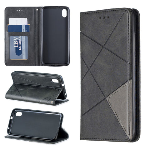 Geometric Pattern Leather Card Holder Case for Xiaomi Redmi 7A