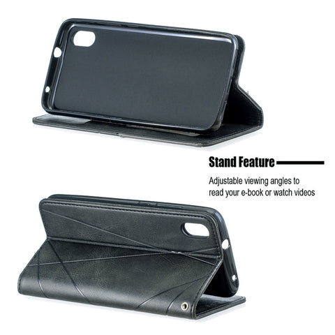 Geometric Pattern Leather Card Holder Case for Xiaomi Redmi 7A