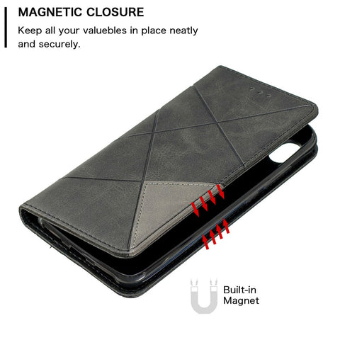 Geometric Pattern Leather Card Holder Case for Xiaomi Redmi 7A