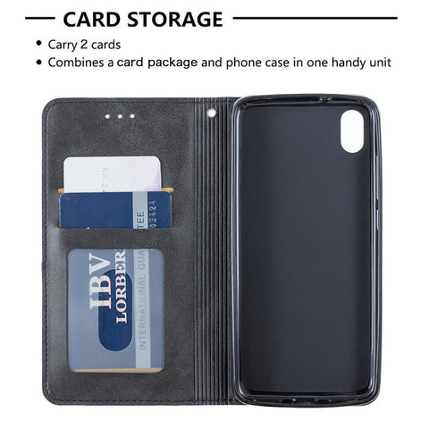 Geometric Pattern Leather Card Holder Case for Xiaomi Redmi 7A