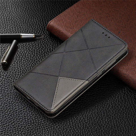 Geometric Pattern Leather Card Holder Case for Xiaomi Redmi 7A