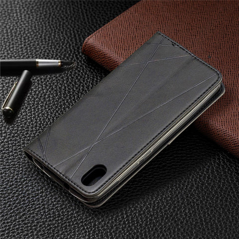 Geometric Pattern Leather Card Holder Case for Xiaomi Redmi 7A