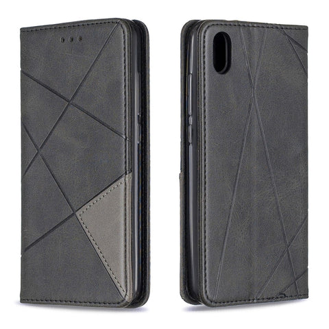 Geometric Pattern Leather Card Holder Case for Xiaomi Redmi 7A