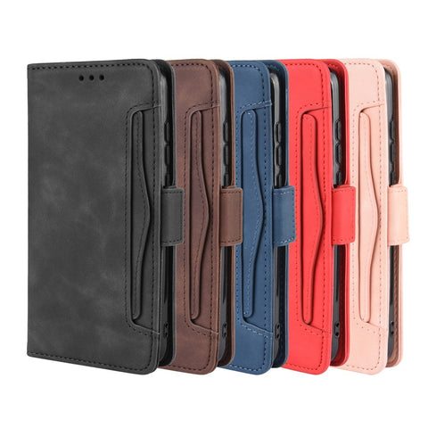 Leather Wallet Stand Cell Covering Case with Multiple Card Slots for Xiaomi Mi 9 Lite/ Mi CC9/ Mi CC9 Meitu Edition