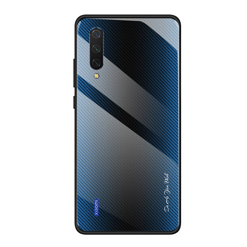 Texture Gradient Tempered Glass Back + Soft TPU Edge Phone Cover for Xiaomi Mi CC9 / Mi CC9 Meitu Edition/ Mi 9 Lite