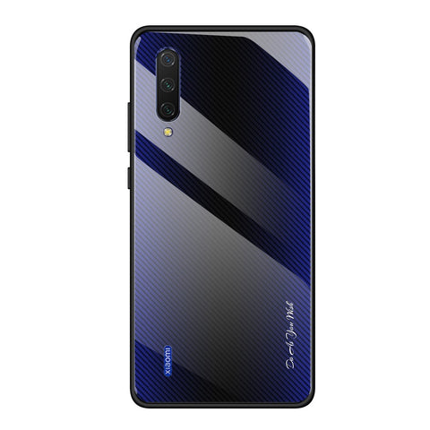 Texture Gradient Tempered Glass Back + Soft TPU Edge Phone Cover for Xiaomi Mi CC9 / Mi CC9 Meitu Edition/ Mi 9 Lite