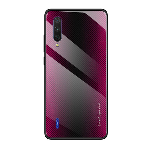 Texture Gradient Tempered Glass Back + Soft TPU Edge Phone Cover for Xiaomi Mi CC9 / Mi CC9 Meitu Edition/ Mi 9 Lite