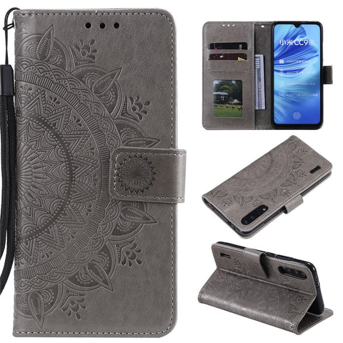 Imprint Flower Leather Wallet Case for Xiaomi Mi CC9e / Mi A3