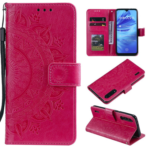 Imprint Flower Leather Wallet Case for Xiaomi Mi CC9e / Mi A3