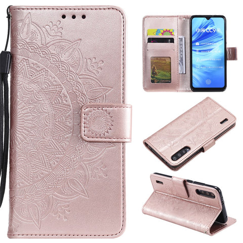 Imprint Flower Leather Wallet Case for Xiaomi Mi CC9e / Mi A3