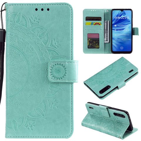 Imprint Flower Leather Wallet Case for Xiaomi Mi CC9e / Mi A3