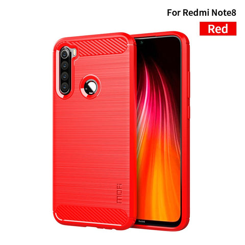 MOFI Carbon Fiber Texture Brushed Workmanship TPU Case for Xiaomi Redmi Note 8