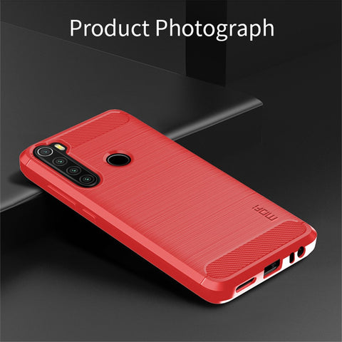 MOFI Carbon Fiber Texture Brushed Workmanship TPU Case for Xiaomi Redmi Note 8
