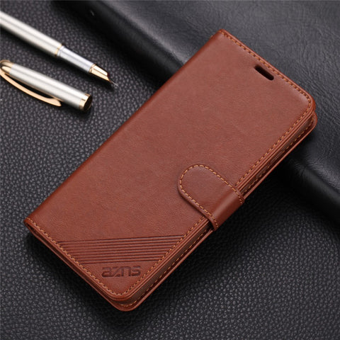 AZNS Stand Leather Wallet Case for Xiaomi Redmi Note 8