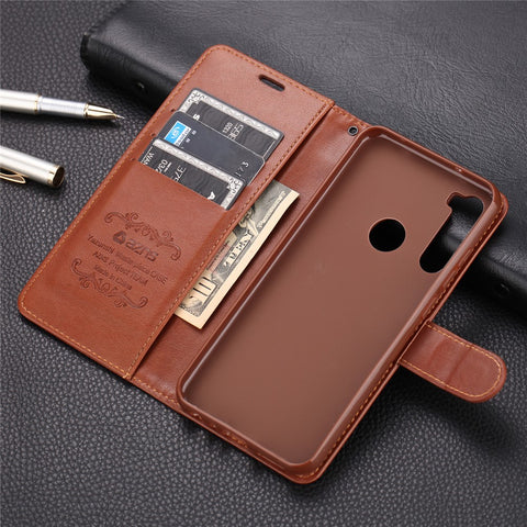 AZNS Stand Leather Wallet Case for Xiaomi Redmi Note 8