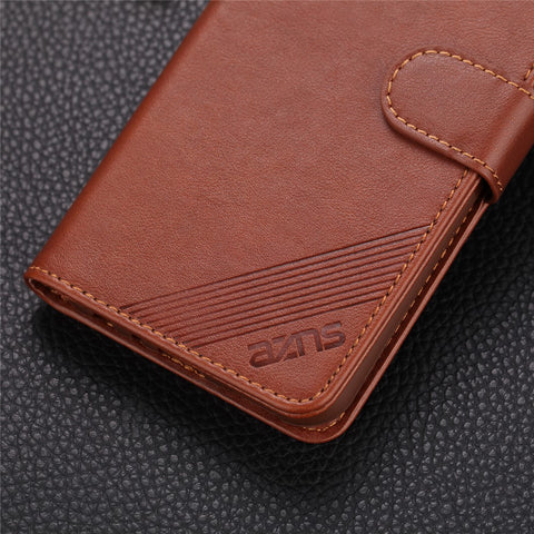 AZNS Stand Leather Wallet Case for Xiaomi Redmi Note 8