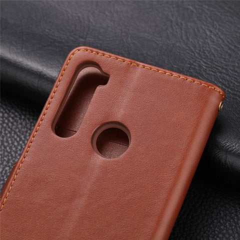 AZNS Stand Leather Wallet Case for Xiaomi Redmi Note 8