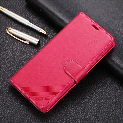 AZNS Stand Leather Wallet Case for Xiaomi Redmi Note 8