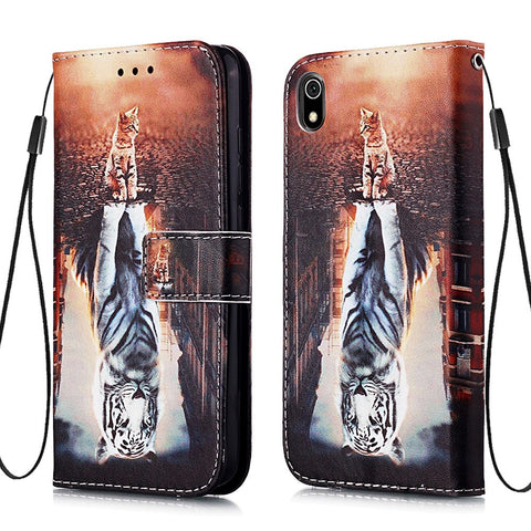 Printing PU Leather Wallet Case for Xiaomi Redmi 7A