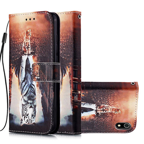 Printing PU Leather Wallet Case for Xiaomi Redmi 7A