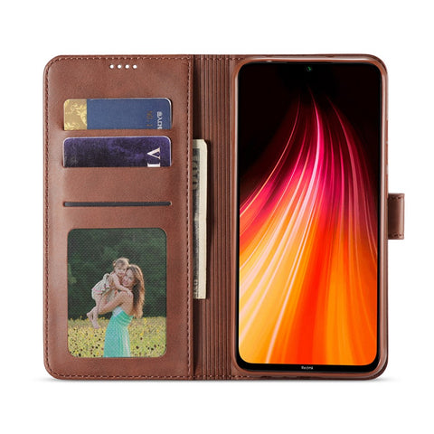 LC.IMEEKE PU for Xiaomi Redmi Note 8 Leather Protective Flip Wallet Casing