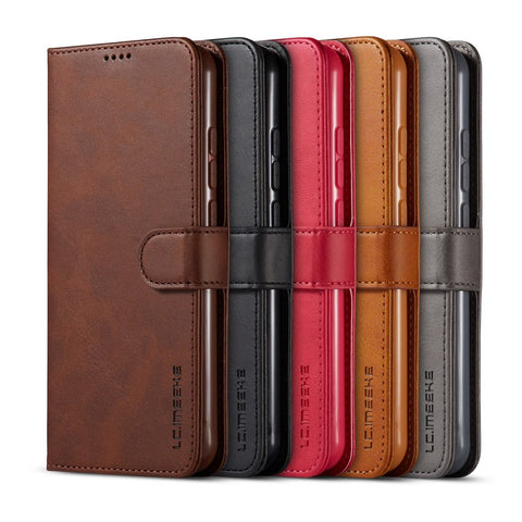 LC.IMEEKE PU for Xiaomi Redmi Note 8 Leather Protective Flip Wallet Casing