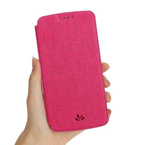 VILI DMX Cross Texture Leather Stand Case with Card Slot for Xiaomi Redmi Note 8
