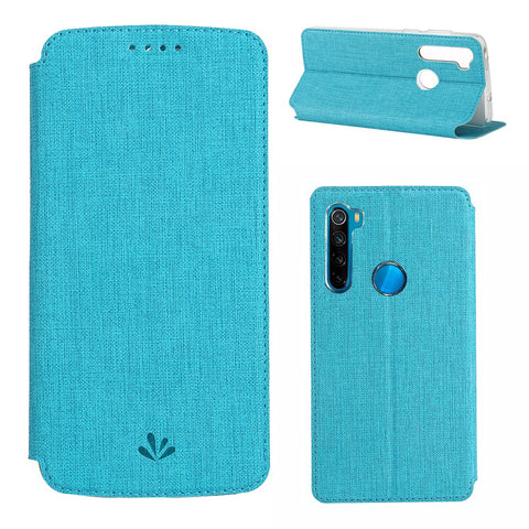 VILI DMX Cross Texture Leather Stand Case with Card Slot for Xiaomi Redmi Note 8