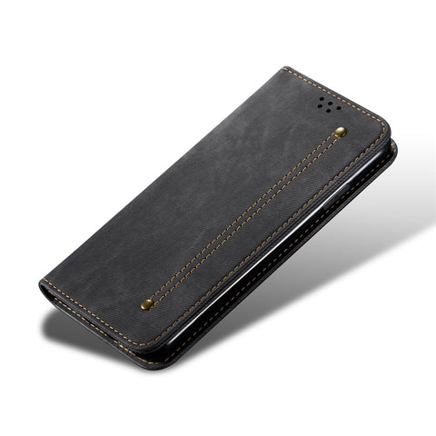 Jeans Cloth Texture Retro Style Flip Leather Phone Casing for Xiaomi Mi CC9e/Mi A3