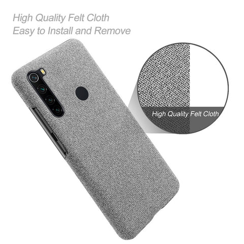 KSQ Cloth Texture PC Protective Phone Case Covering for Xiaomi Redmi Note 8