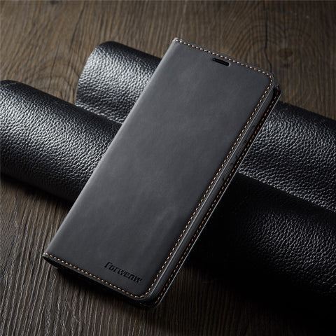 FORWENW Fantasy Series Auto-absorbed Silky Touch Leather Stand Case for Xiaomi Redmi Note 8