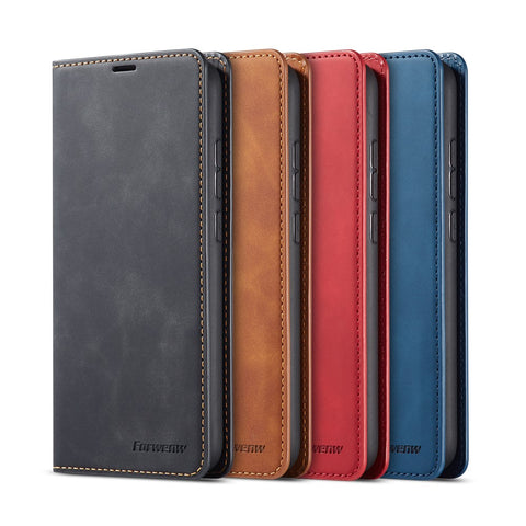 FORWENW Fantasy Series Auto-absorbed Silky Touch Leather Stand Case for Xiaomi Redmi Note 8