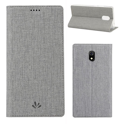 VILI DMX Cross Texture Card Holder Leather Mobile Case for Xiaomi Redmi 8A